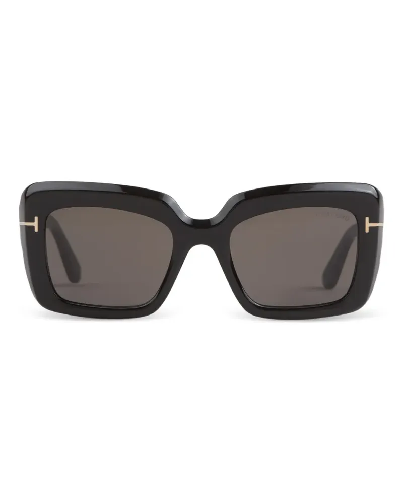 Tom Ford Sonnenbrille mit eckiger Form - Schwarz Schwarz