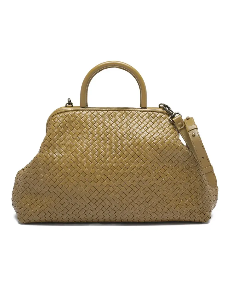 Officine Creative Italia Gewebte Helen Schultertasche mit Henkel - Gelb Gelb