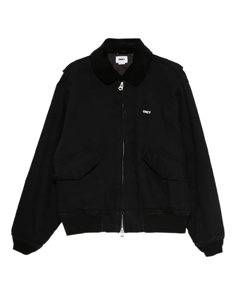 Obey Cwu Jacke mit Cordkragen - Schwarz Schwarz