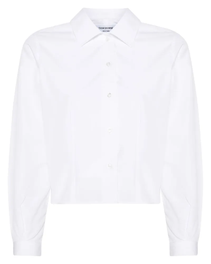 Thom Browne Cropped-Hemd aus Baumwolle - Weiß Weiß