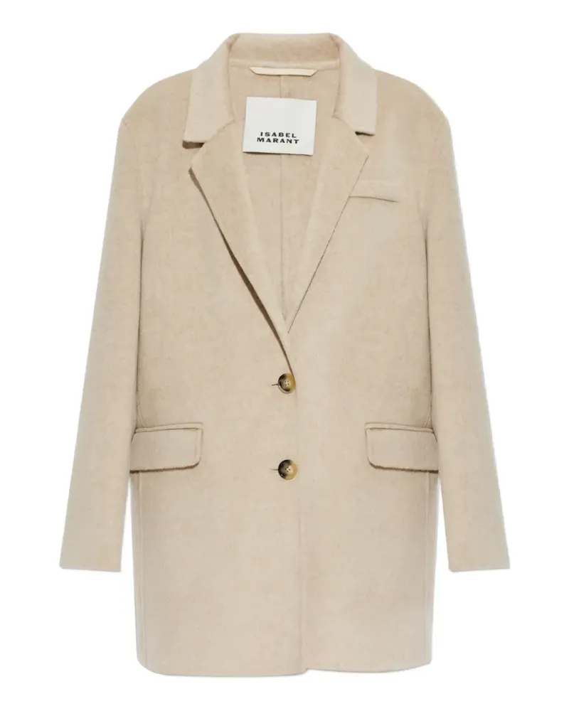 Isabel Marant Colbya Mantel mit fallendem Revers - Nude Nude