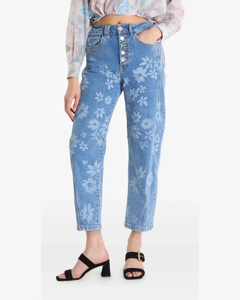 Desigual floral-print jeans - Blau Blau