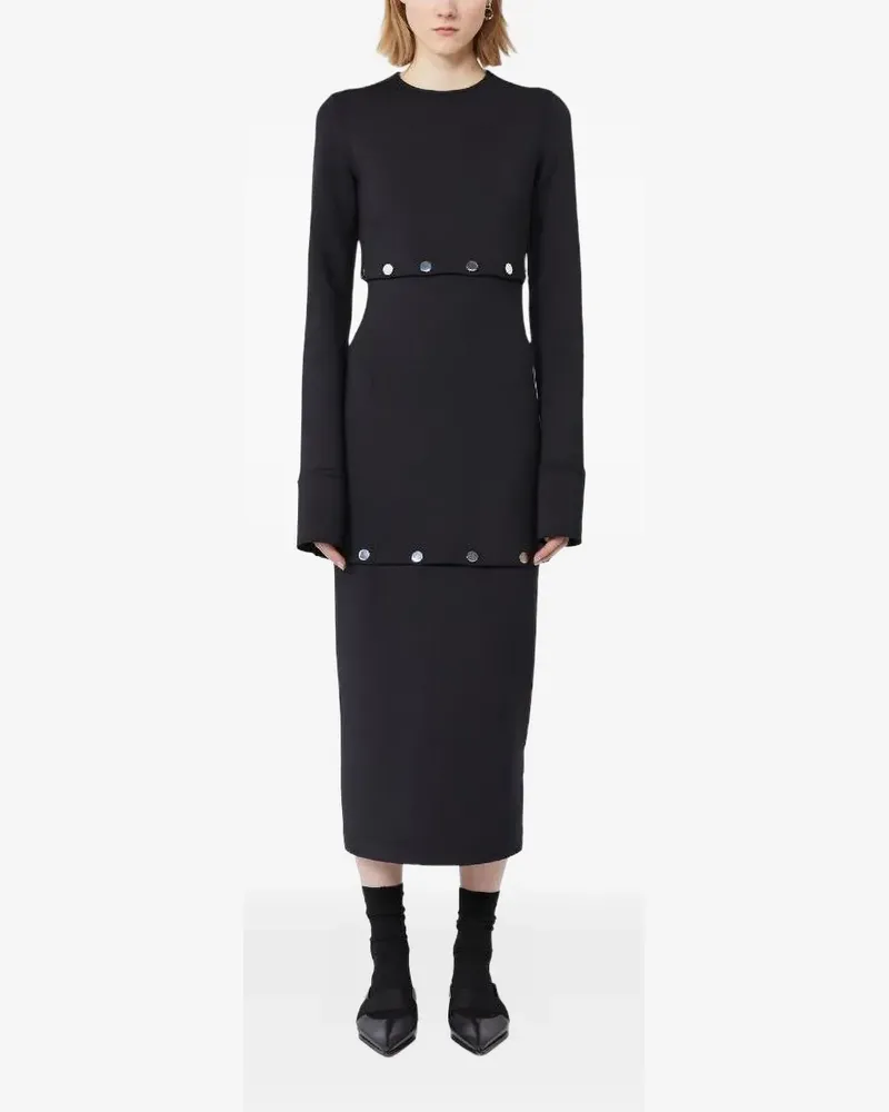 Max Mara Kleid mit Cut-Outs - Schwarz Schwarz