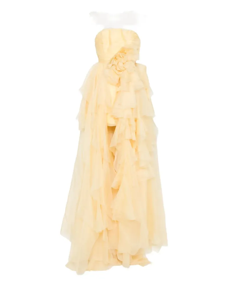 LOULOU flower-embellishment maxi dress - Gelb Gelb