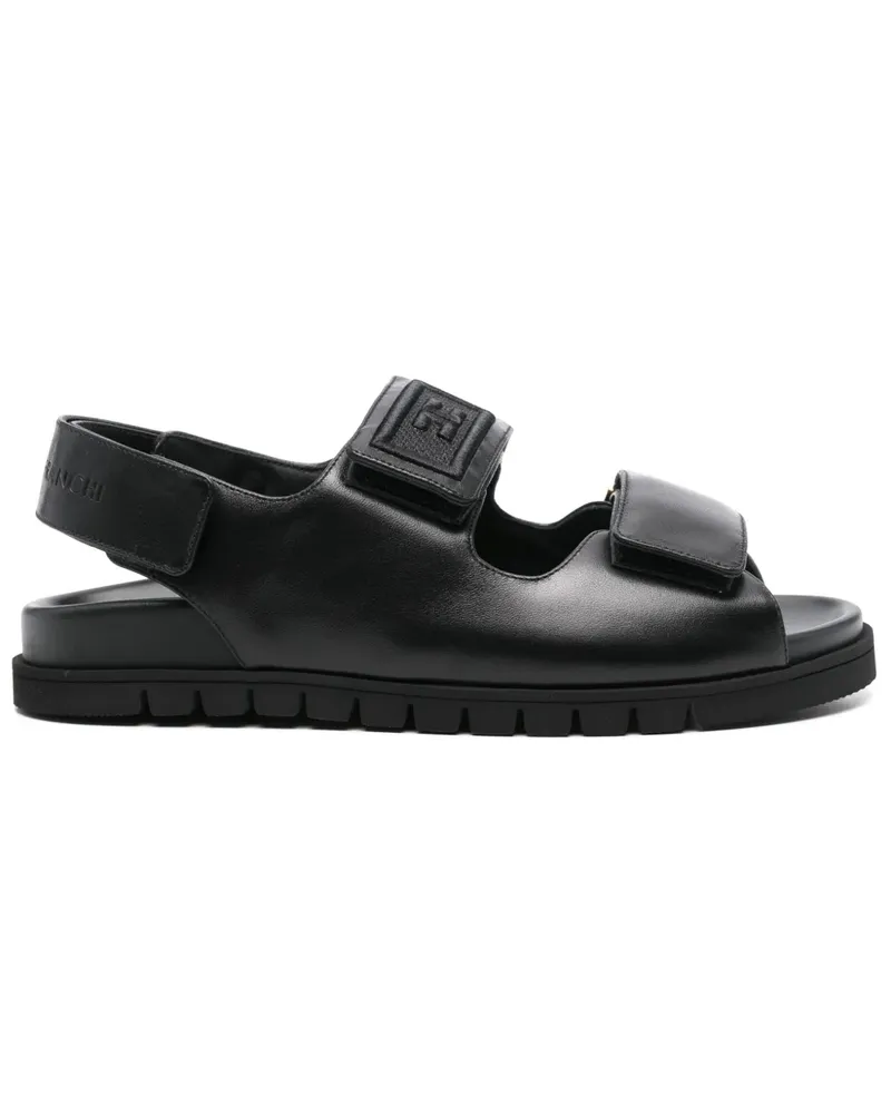 Elisabetta Franchi Flache Sandalen - Schwarz Schwarz
