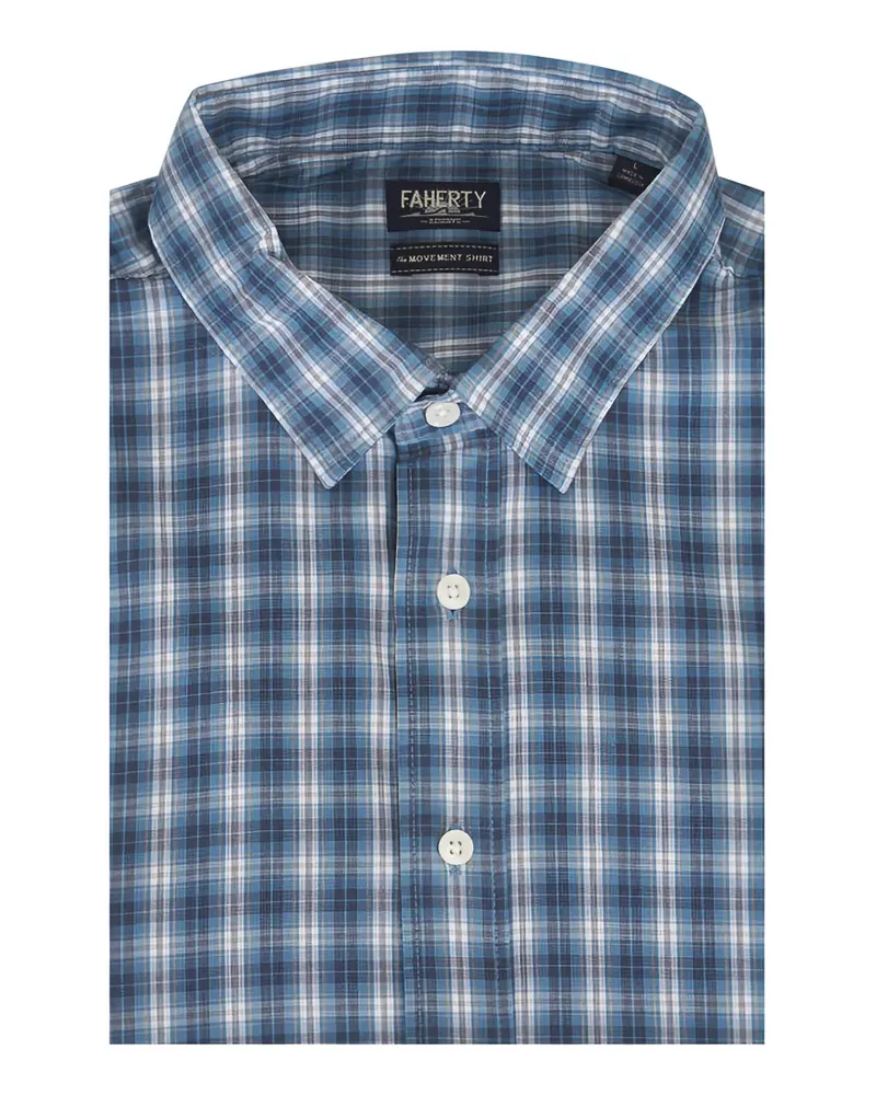 Faherty Kariertes Hemd - Blau Blau