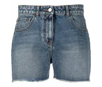 Ausgefranste Jeans-Shorts mit Palme