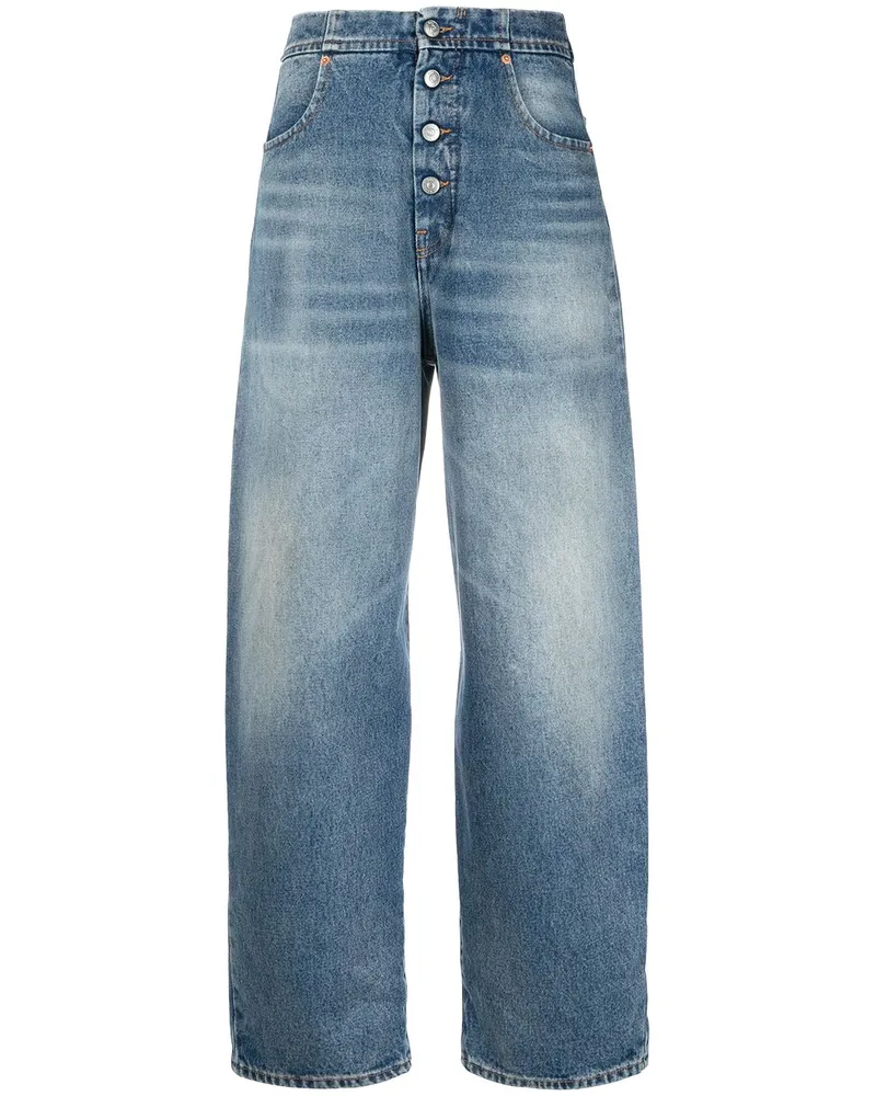 Maison Margiela Taillenhohe Tapered-Jeans - Blau Blau