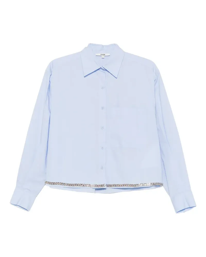 Maje Hemd mit Kettendetail - Blau Blau