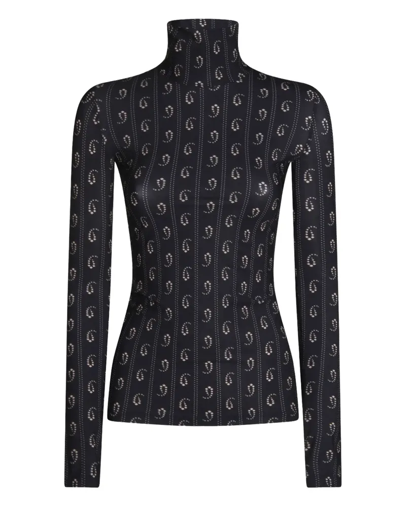 Tory Burch Oberteil mit geometrischem Print - Blau Blau
