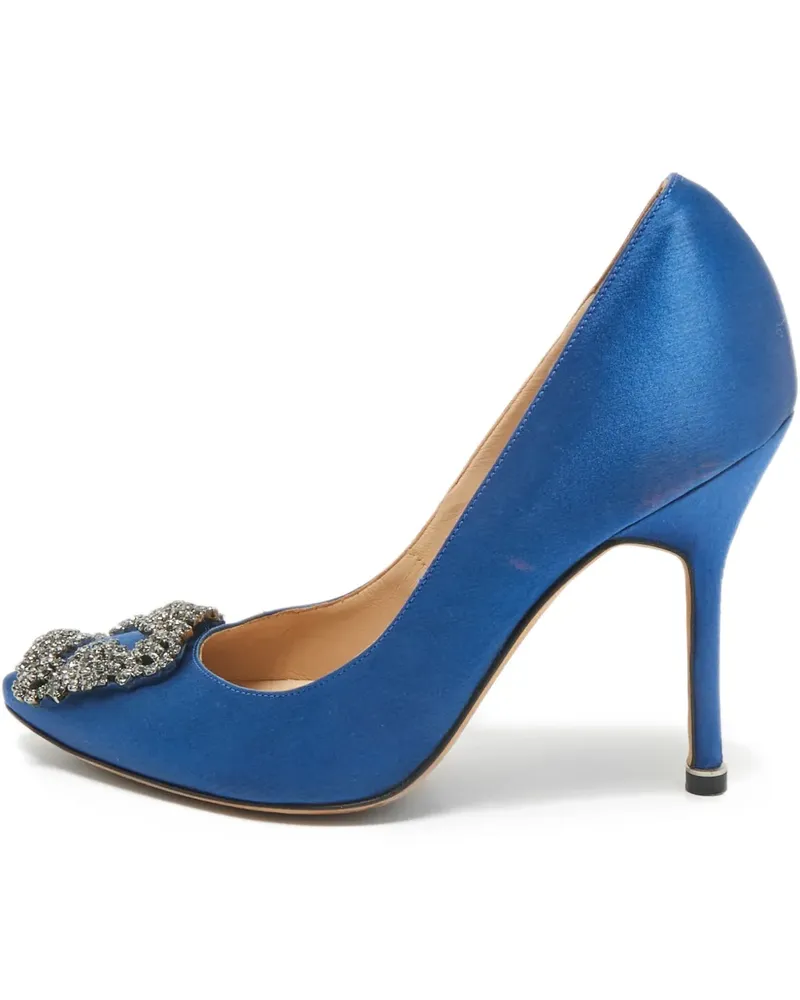 Manolo Blahnik Verzierte Hangisi Pumps - Blau Blau