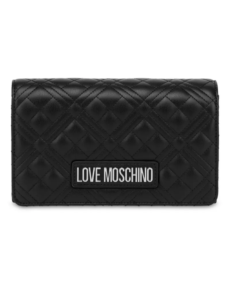 Moschino Umhängetasche mit Logo - Schwarz Schwarz
