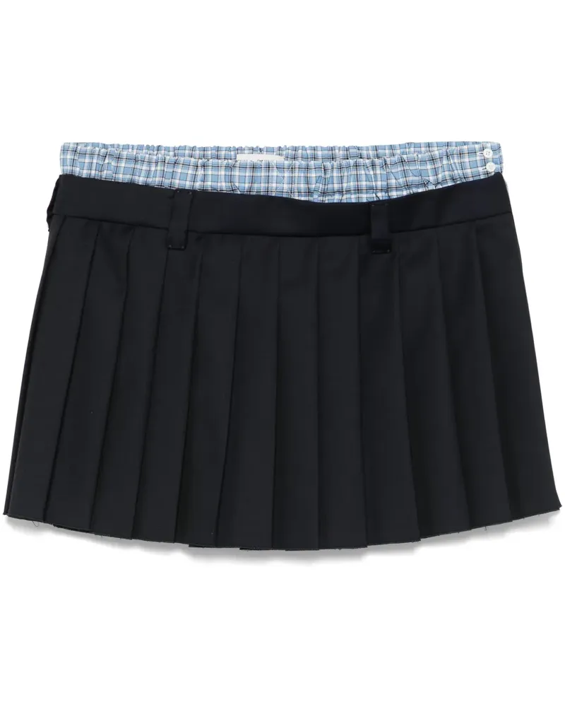 Miu Miu Minirock mit Falten - Blau Blau