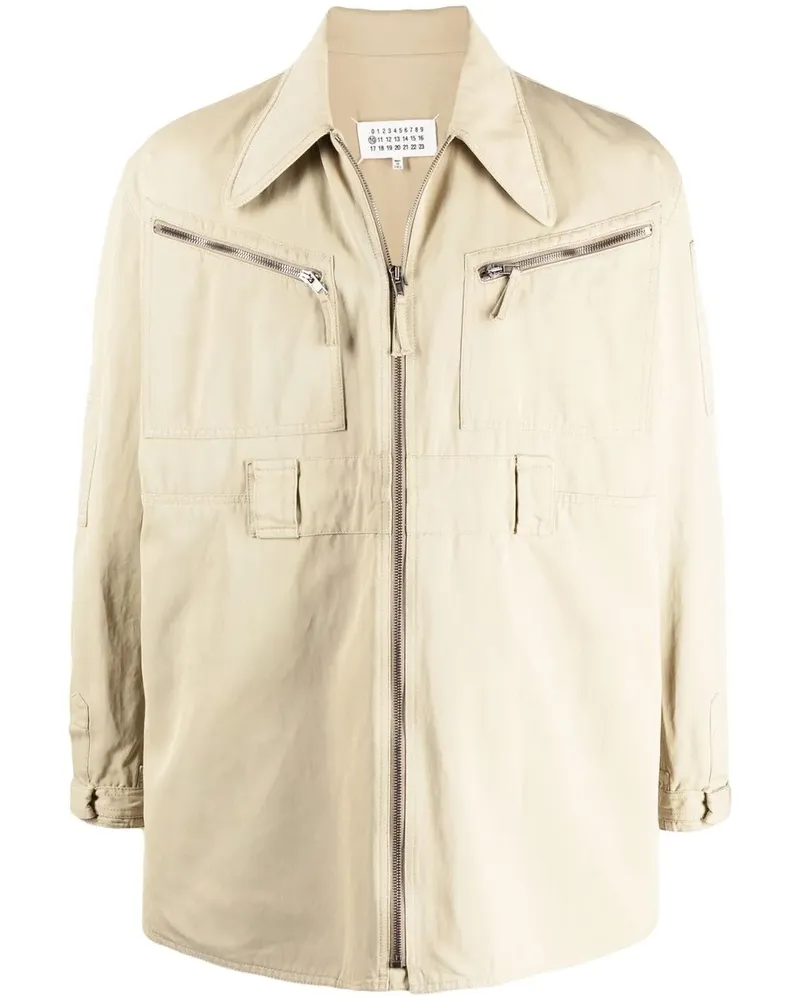 Maison Margiela Sportjacke mit Reißverschluss - Nude Nude