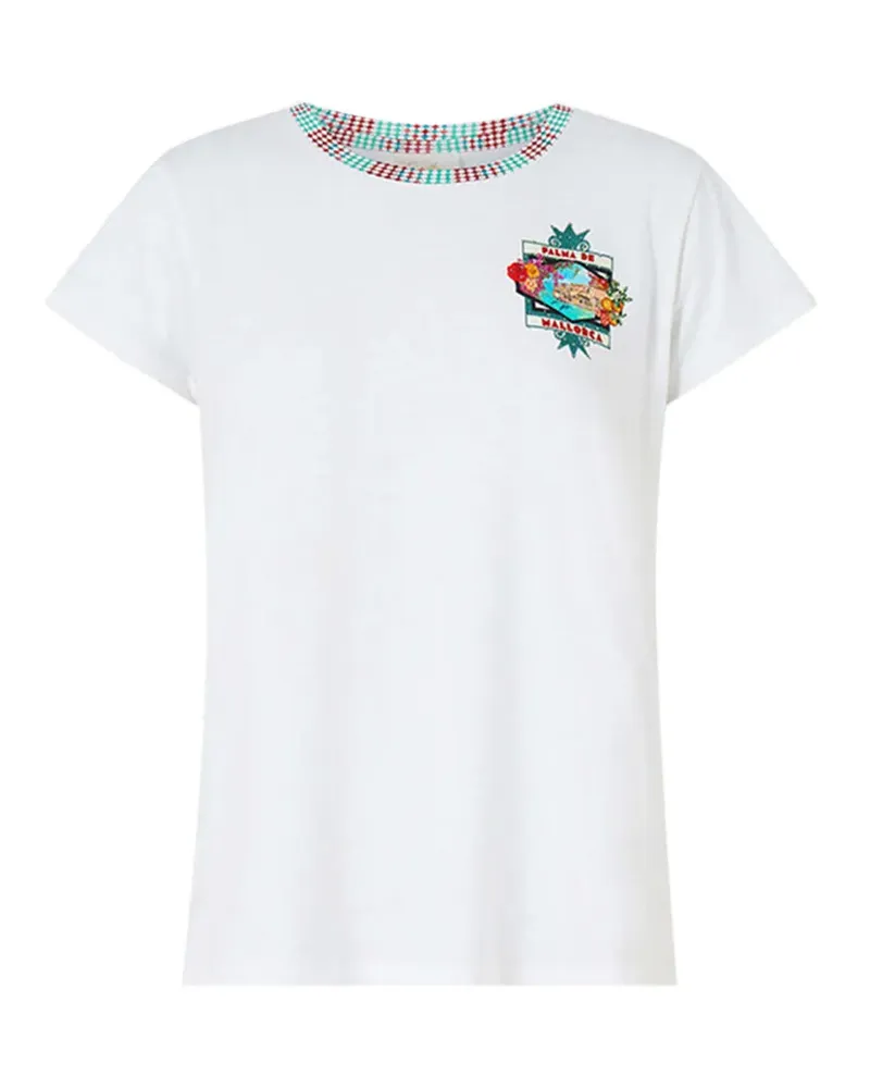 Camilla round-neck printed T-shirt - Weiß Weiß