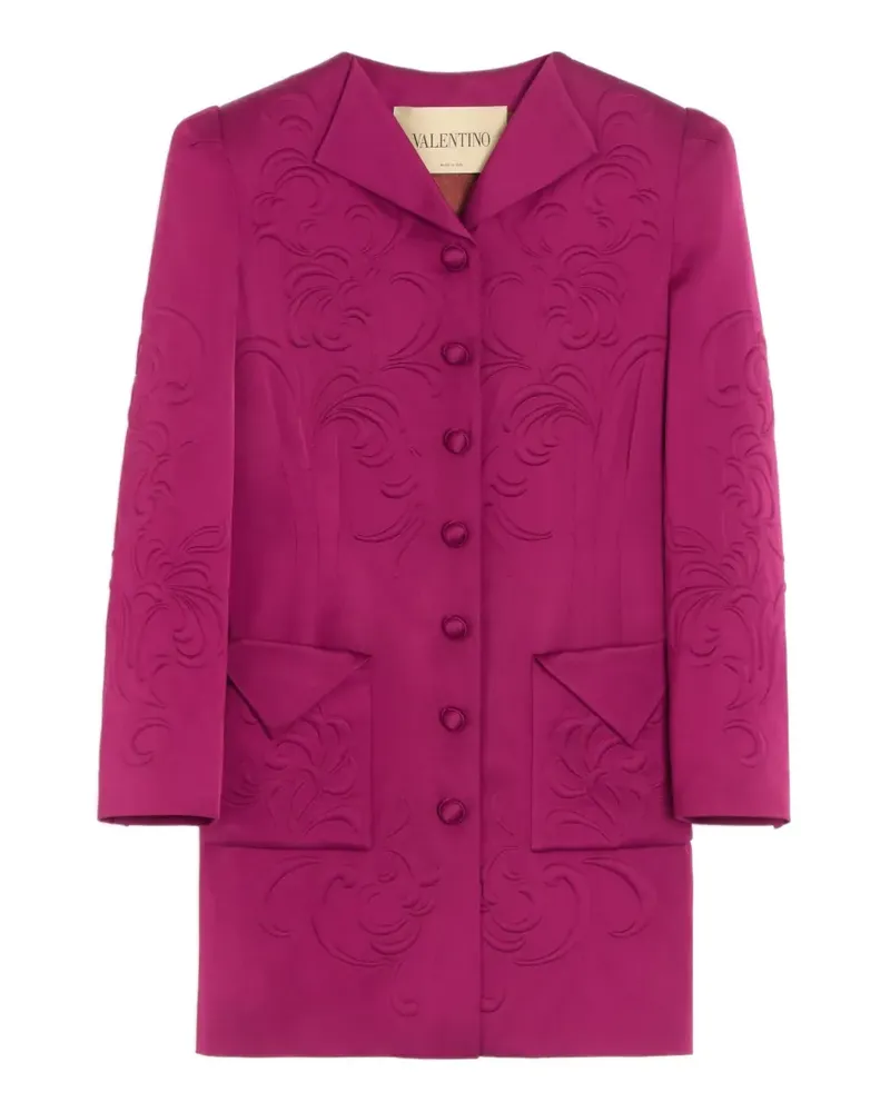 Valentino Garavani Bestickter Caban-Mantel aus Satin - Rosa Rosa