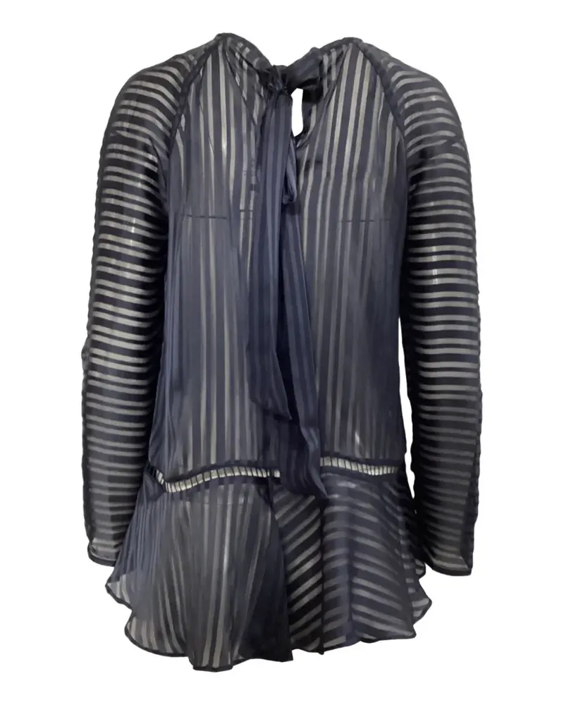 Zimmermann mesh striped blouse - Blau Blau
