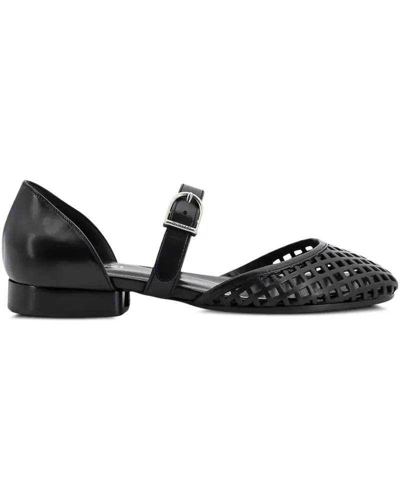 Durazzi Milano Pumps mit perforierter Schnalle - Schwarz Schwarz