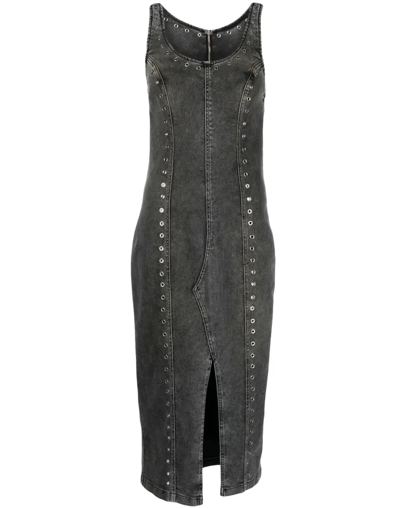 Blumarine Jeansrock mit rundem Ausschnitt - Grau Grau