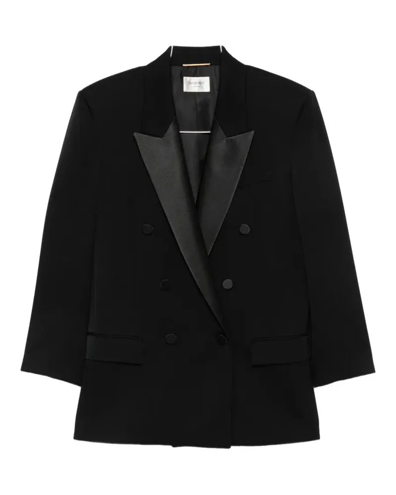 Saint Laurent double-breasted peak-lapels blazer - Schwarz Schwarz