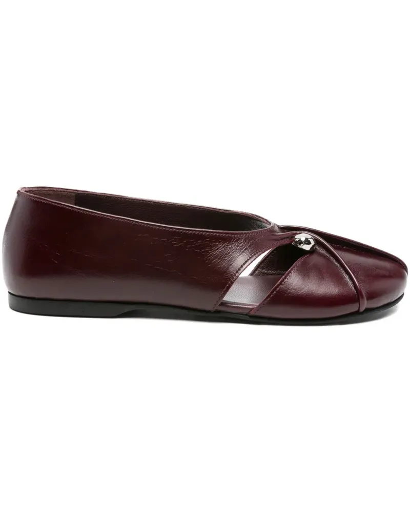 Alohas Ballerinas mit Cut-Out - Rot Rot