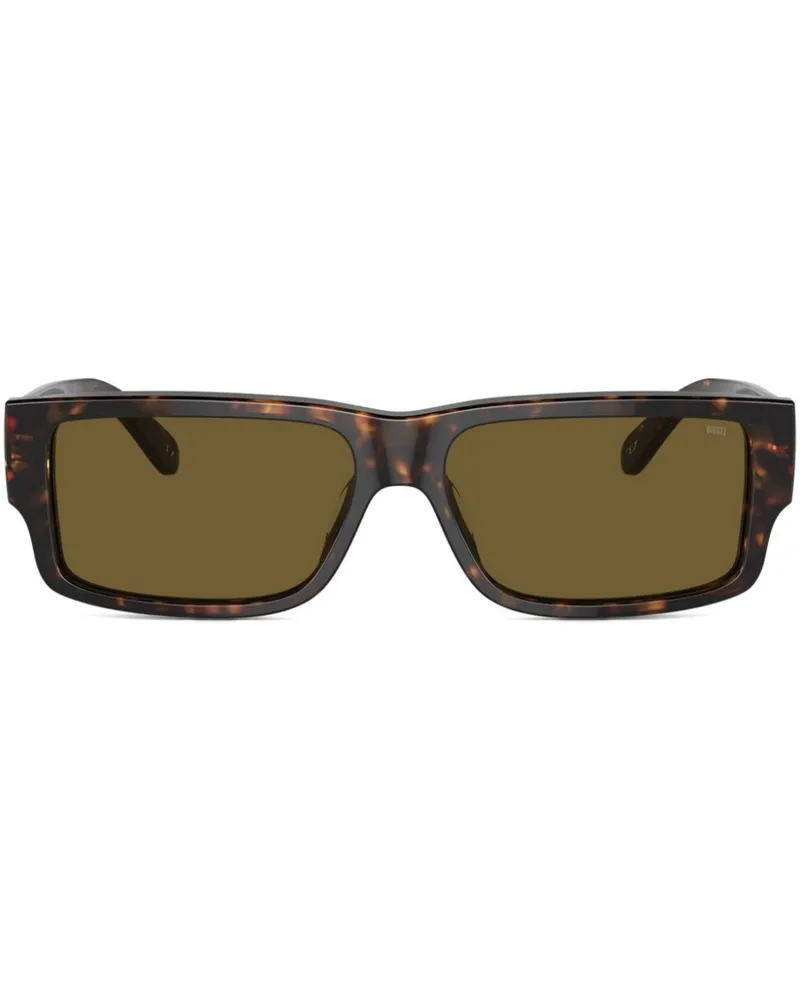 Diesel 0DL2003 Sonnenbrille mit eckigem Gestell - Braun Braun