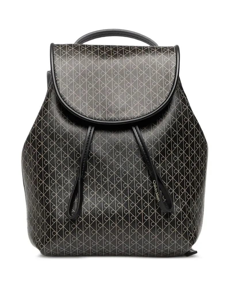 Calvin Klein monogram-printed backpack - Schwarz Schwarz