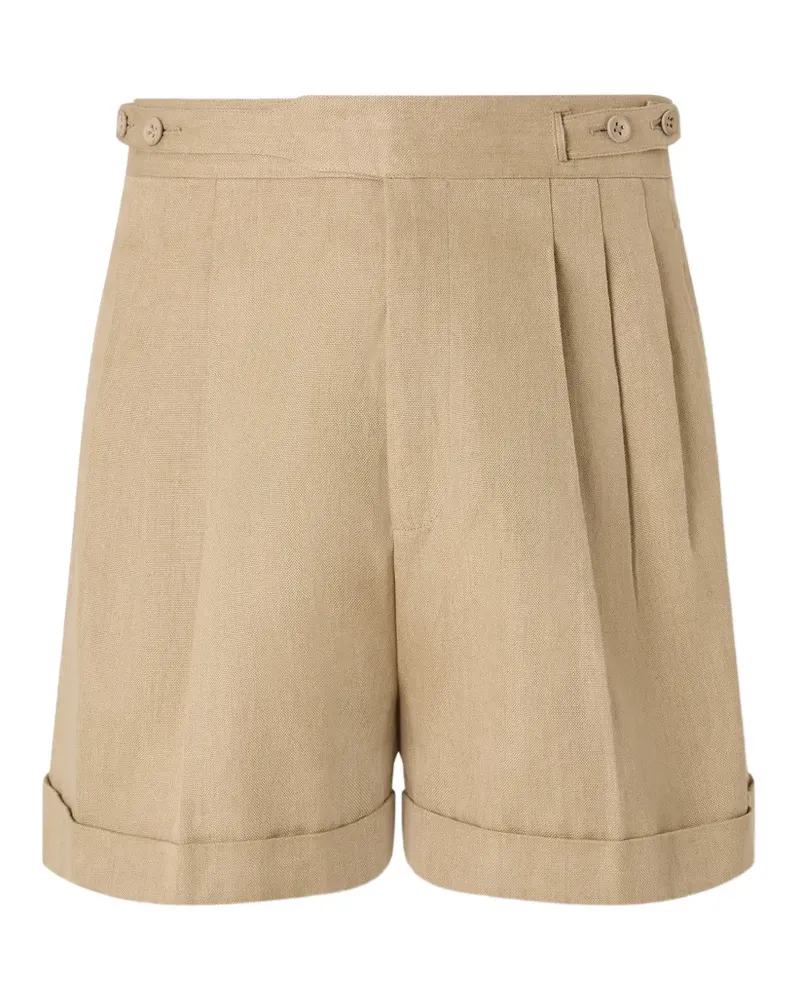 Ermenegildo Zegna pleated linen shorts - Nude Nude