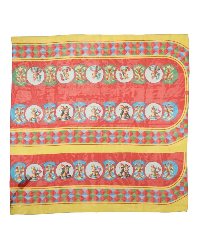 Dolce & Gabbana Carretto print foulard scarf - Rot Rot