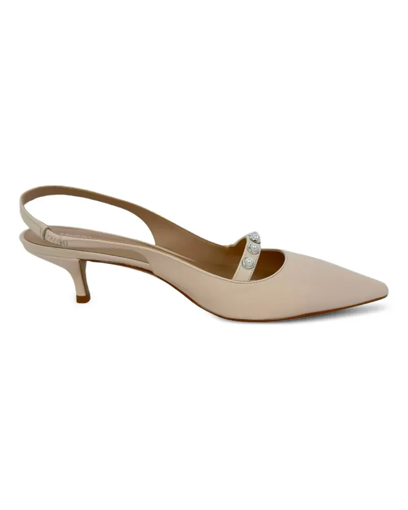 Stuart Weitzman Slingback-Pumps mit Kristallen - Nude Nude