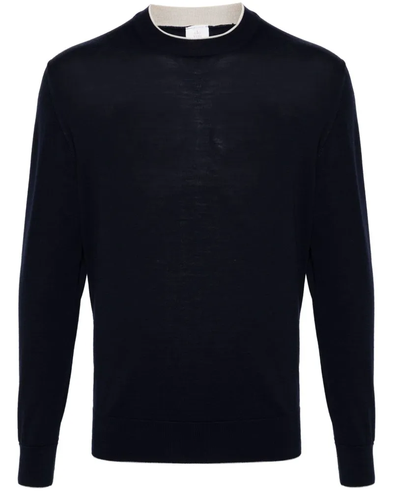 Eleventy Pullover mit Kontrastdetails - Blau Blau