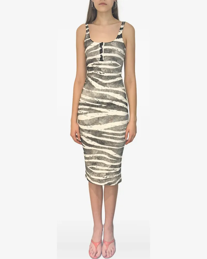 Blumarine printed midi dress - Weiß Weiß