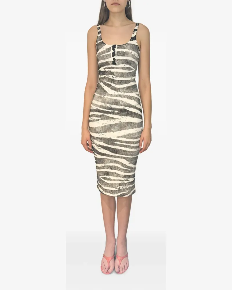 Blumarine printed midi dress - Weiß Weiß