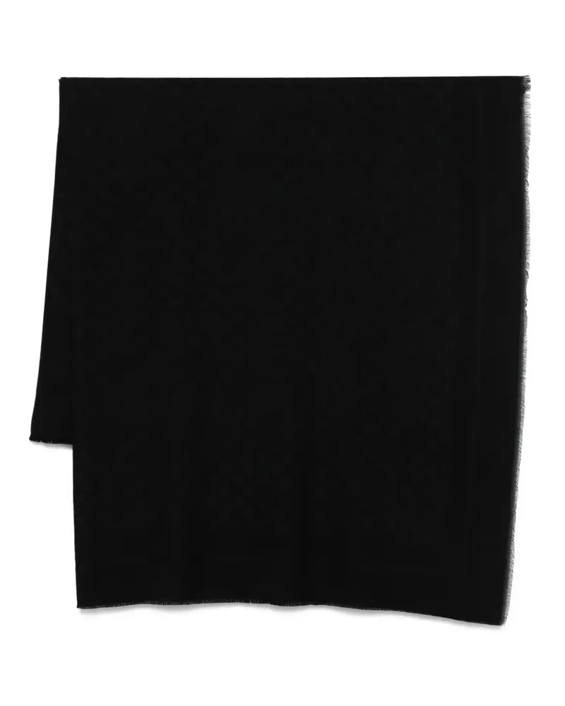 Elisabetta Franchi Schal mit ausgefransten Kanten - Schwarz Schwarz