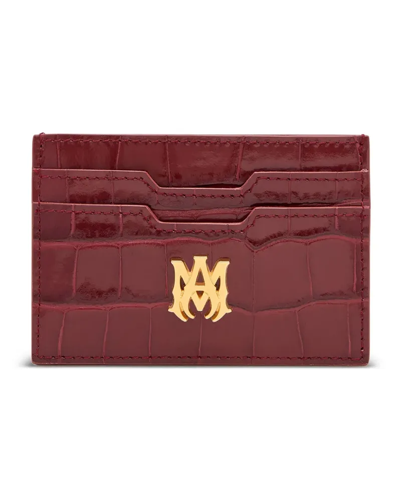 Amiri Kartenetui mit Logo-Schild - Rot Rot