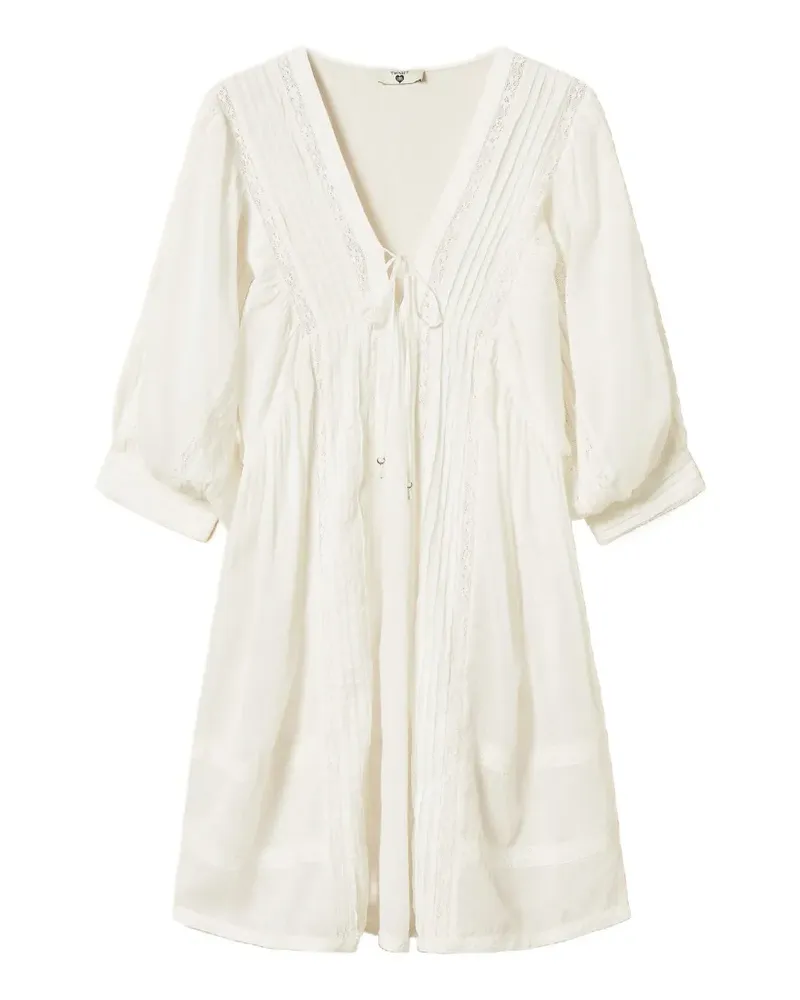 Twin-Set laced v-neck dress - Weiß Weiß