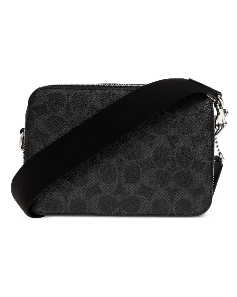 Coach Charter zipped monogram crossbody bag - Schwarz Schwarz