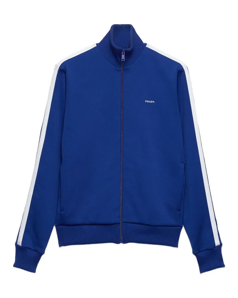 Prada Sweatshirt mit Logo-Stickerei - Blau Blau