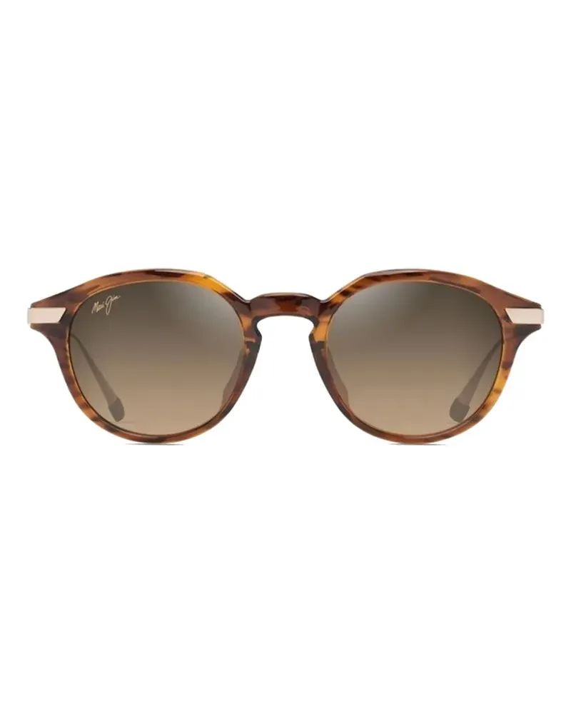 Maui Jim Sonnenbrille mit rundem Gestell - Braun Braun