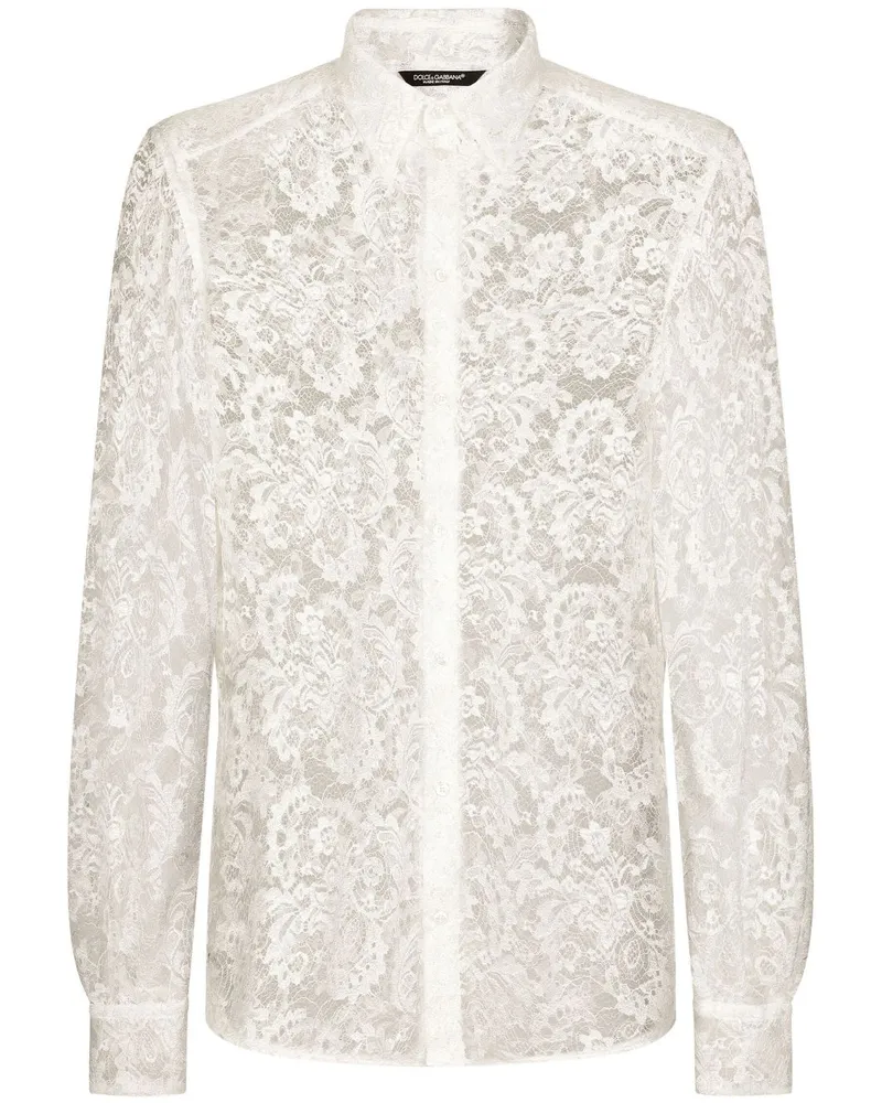 Dolce & Gabbana Hemd aus Spitze - Weiß Weiß