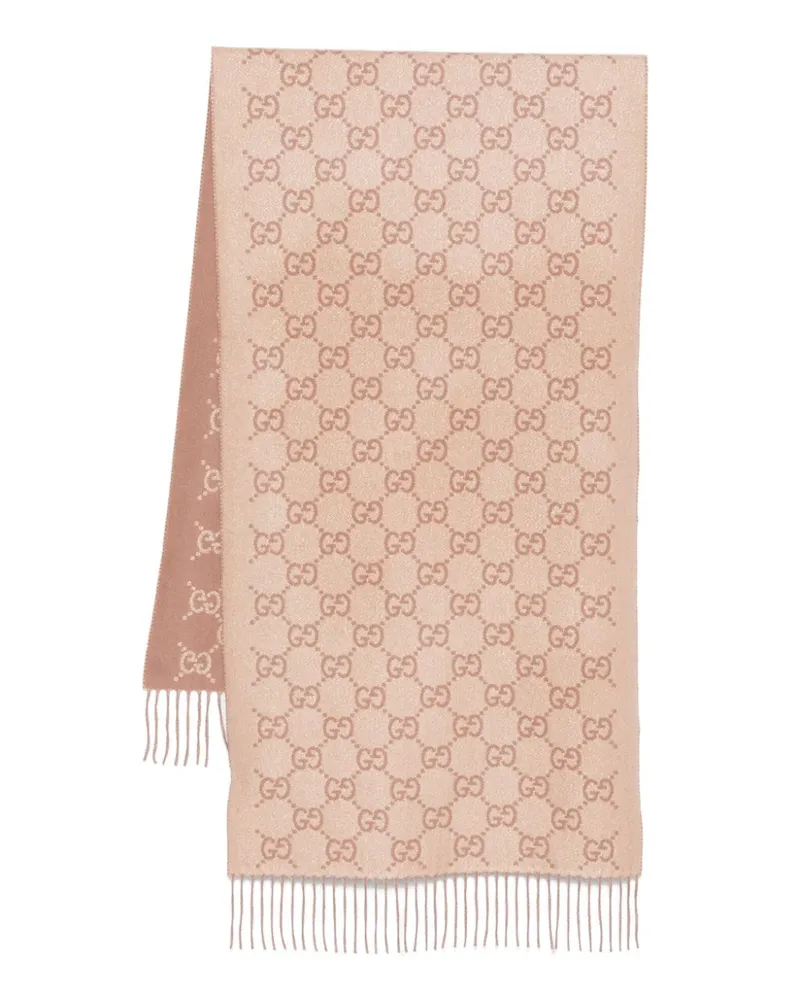 Gucci Schal mit GG - Nude Nude