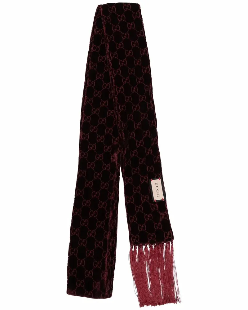 Gucci Schal mit GG-Muster - Rot Rot