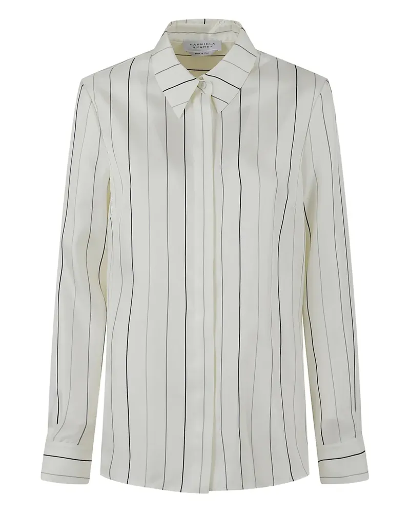 Gabriela Hearst Henri striped silk shirt - Weiß Weiß
