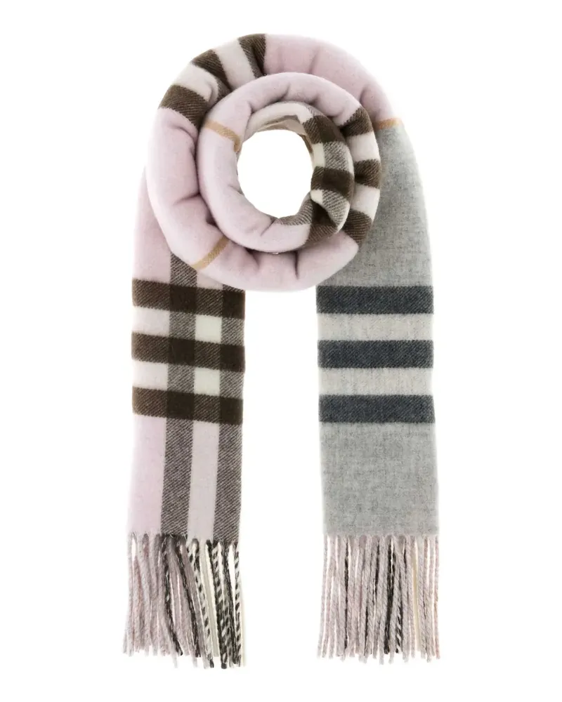 Burberry Karierter Schal mit Fransen - Rosa Rosa
