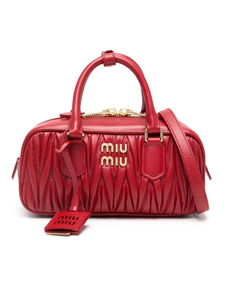 Miu Miu Schultertasche aus Matelasse-Leder - Rot Rot