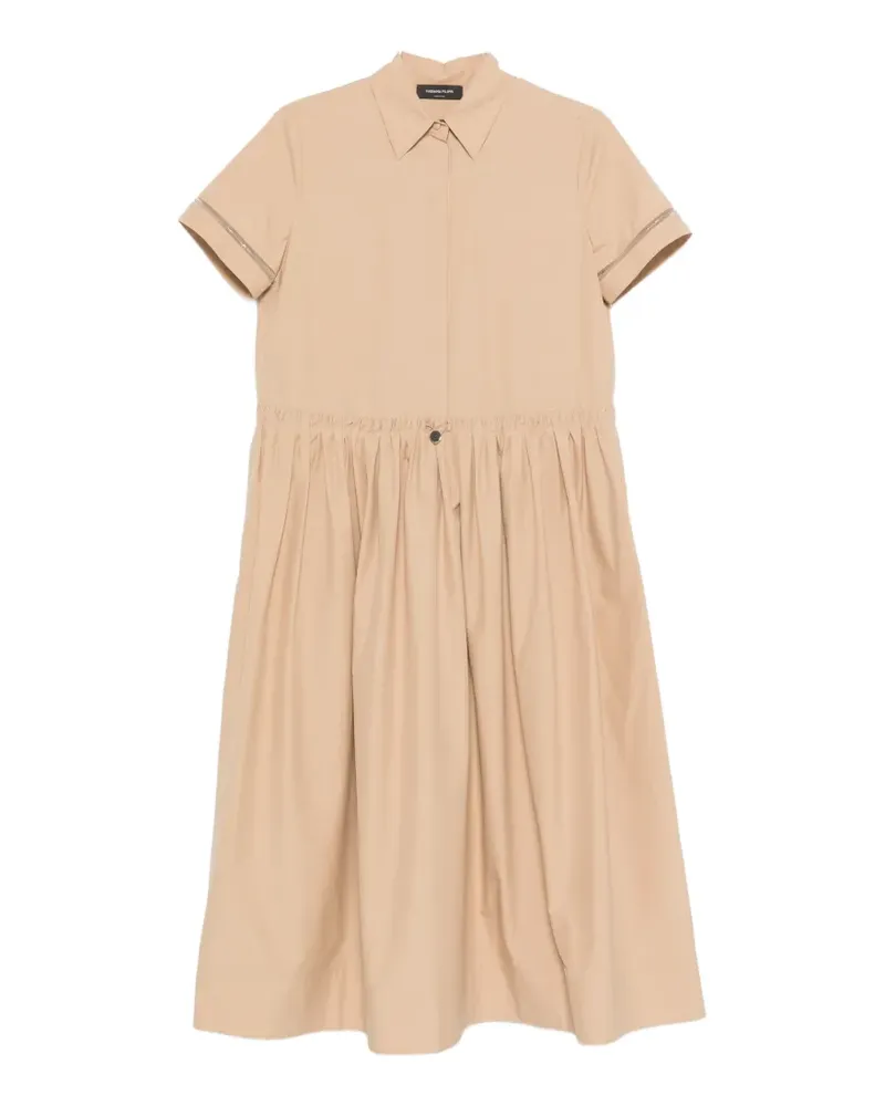 Fabiana Filippi gathered shirt dress - Nude Nude