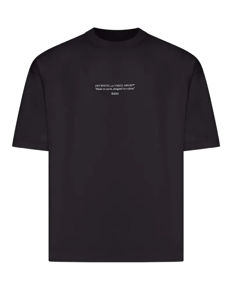 OFF-WHITE slogan-print T-shirt - Schwarz Schwarz
