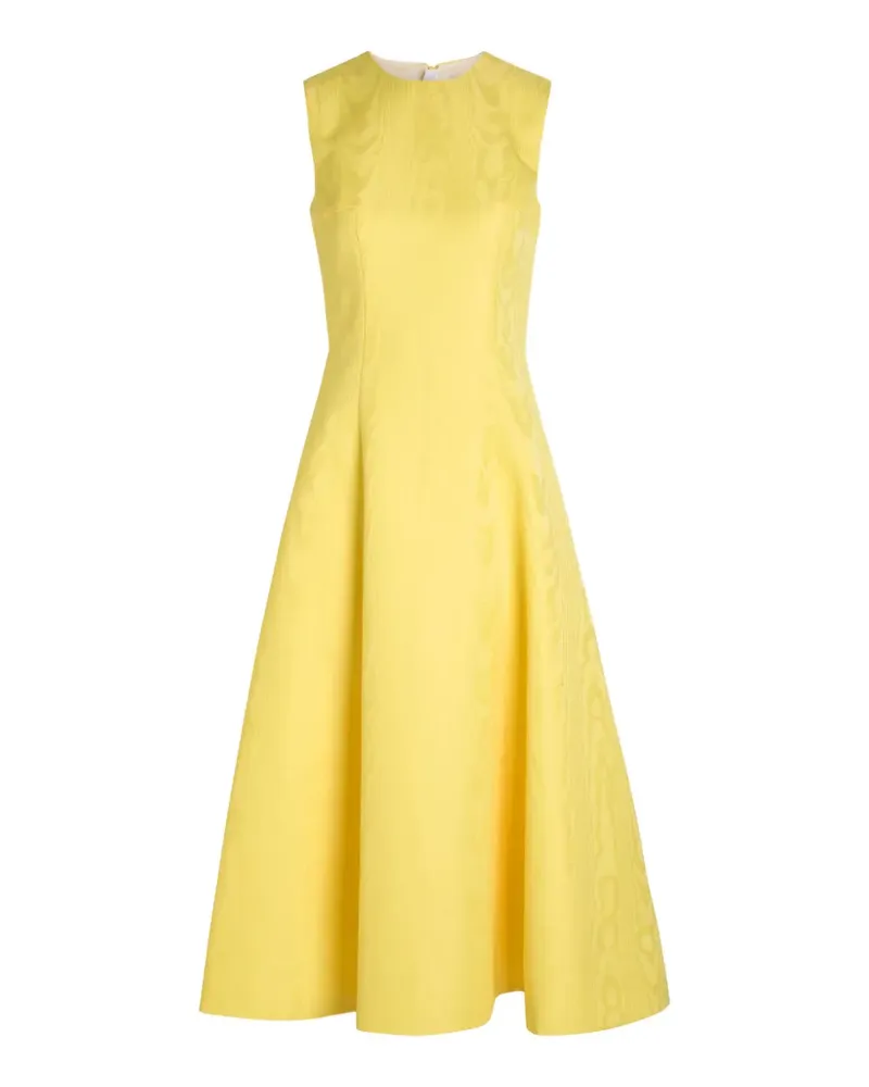 EMILIA WICKSTEAD Mara moiré-effect midi dress - Gelb Gelb