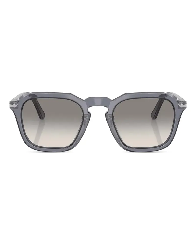 Persol Eckige Sonnenbrille mit transparentem Gestell - Grau Grau