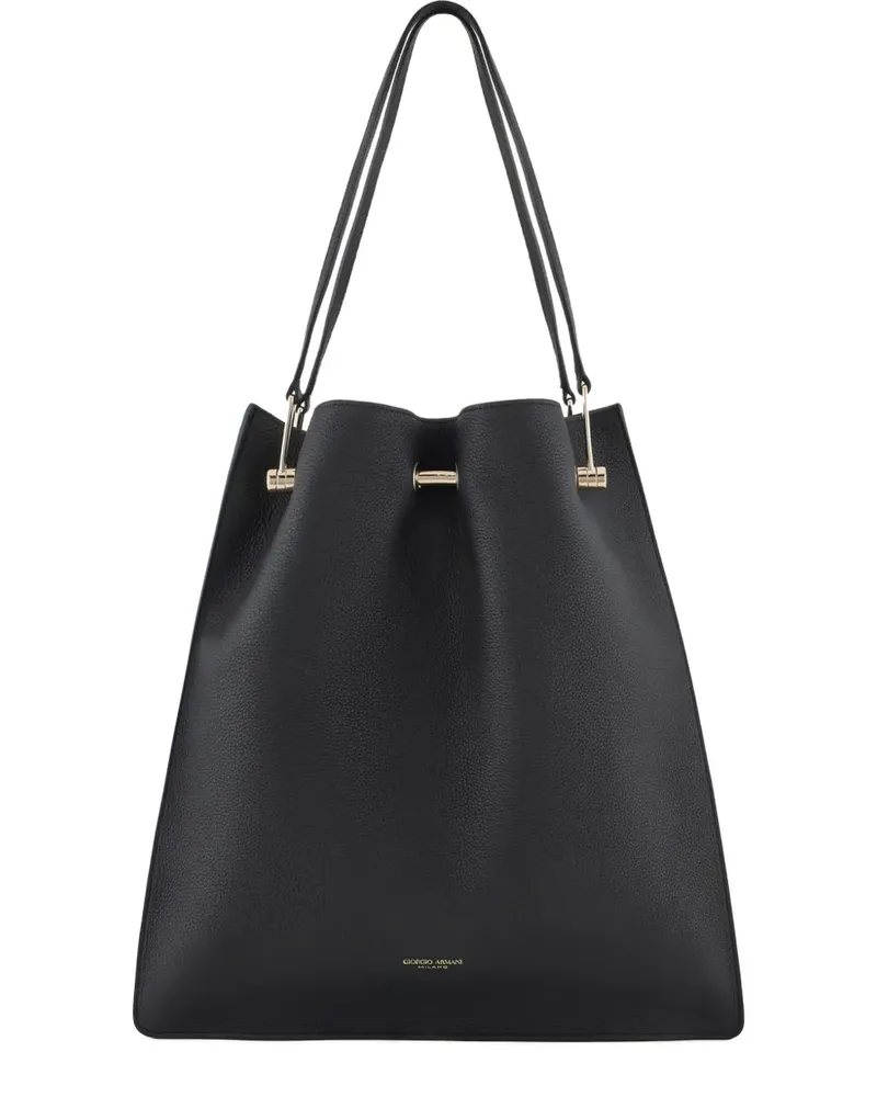 Giorgio Armani Schultertasche aus Leder - Schwarz Schwarz
